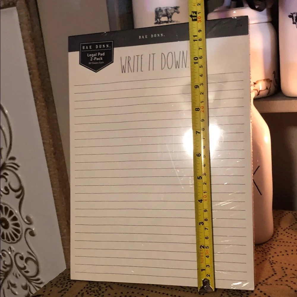 Rae Dunn WRITE IT DOWN/TAKE NOTE Legal Pad 2-Pack